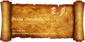 Ruda Jonatán névjegykártya